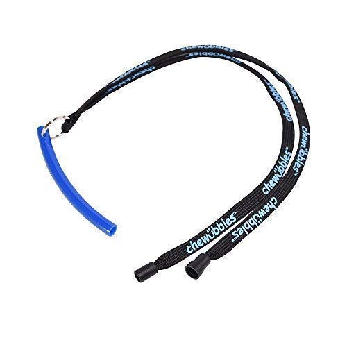 Chewubbles Regular Strong Chew Tube Tough Chew with Lanyard - Blue