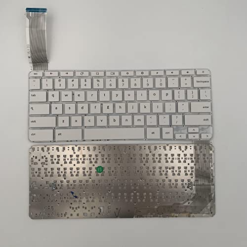 Laptop-Tastatur für HP Chromebook 14-X 14-X013DX 14-X050NA 14-X023ds 14-X030nr 14-X040nr 787732-031, Weiß Cover