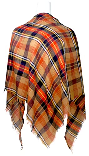 VIVIAN & VINCENT Triangle Fall Winter Soft Plaid Scarfs for Women Scarf Warm Shawls and Wraps2