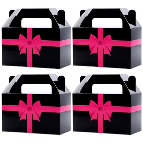 MinFyberd Squid Theme Gift Boxes Coffin Games Party Paper Box Bow Survival Theme Party Treat Favor Boxes Gamer Parties Supplies for Girls Boys Birthday Decorations (12 Pcs)