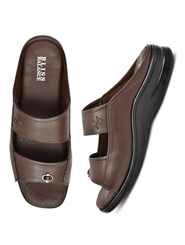 Image of Extra Super Soft Orthopedic Comfortable Doctor Chappal & Cushioned Footbed Lightweight Anti-Slip Sole casual or semi-formal Slipper Stylish Foortwear For Men's BB1039