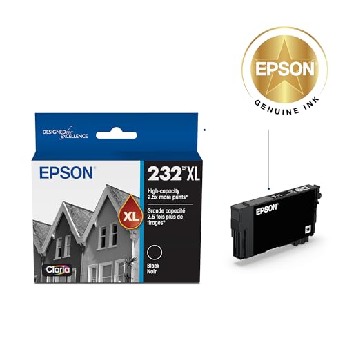 Image of Epson 232 Claria Ink High Capacity Black Cartridge (T232XL120-S) Works with Workforce WF-2930,2950 and Expression XP-4200, 4205