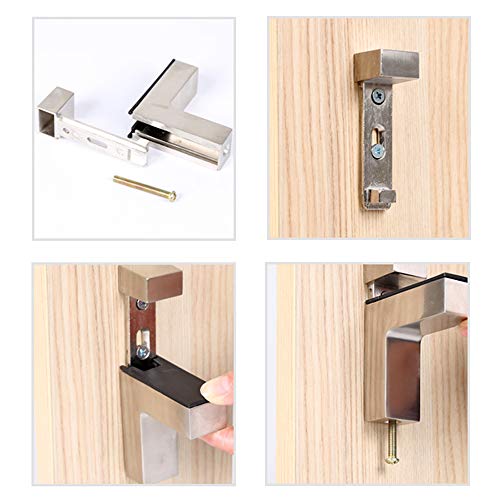 Wolfride Glass Shelf Brackets Adjustable 4Pcs Glass Shelf Mounting Brackets Glass Shelf Wall Brackets thumb #4