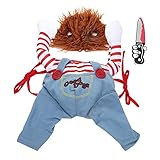 ATORSE Cotton Blend S/M/L Deadly Doll Dog Costumes Clothes Cosplay Adjustable M, multicolor, 1 Count