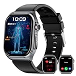 HIDAMEL Smart Watch ECG/HRV/BMI,70 Days Battery,2.04" Amoled Bluetooth Calls Health Watch with Blood Pressure/SpO2/Heart Rate/Body Temperature/Sleep Monitoring Fitness Watch for Android& iOS