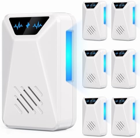 6 Packs Ultrasonic Pest Control Repeller, Electronic Pest Repelle...