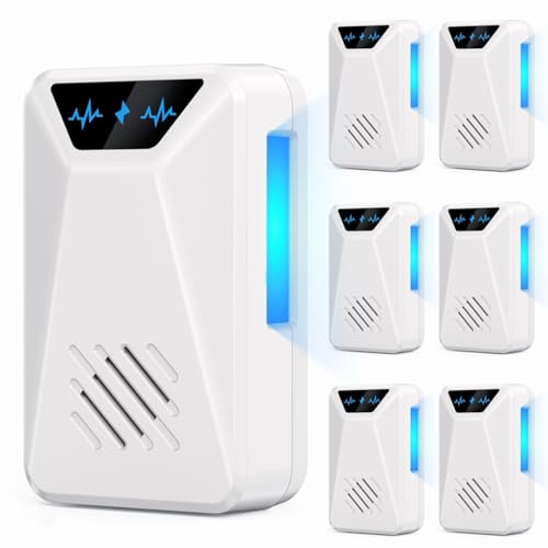 6 Packs Ultrasonic Pest Control Repeller, Electronic Pest Repellent Plug in Indoor for Insect...