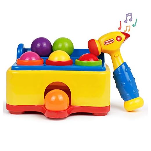 Bambiya Pound a Ball Game with Hammer and 6 Balls -Baby Toy with Fun Lights and Sound Effects - Hours of Fun and Skills Development with Baby Ball Popper Game. ASTM Certified