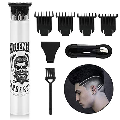 BESTBOMG D9 Professional Hair Trimmer T-Blade Cordless Trimmer Sets for Men Beard Haircut Kit with Ceramic Blade 1200mAh USB Rechargeable Battery for Men and Family Use