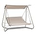 Produktbild blumfeldt Garden Grove Gartenliege Schwingliege Swing Bed,pulverbeschichteter Stahlrahmen,Liegefläche mit abziehbarem und waschbarem Bezug,6 cm hohe Polsterung, beige