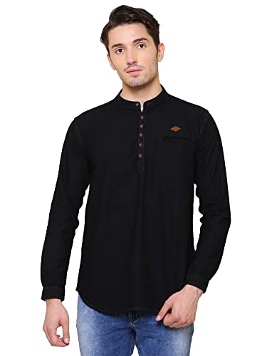 Image of Kuons Avenue Men's Short Denim Kurta | Kurta Shirt for Men
