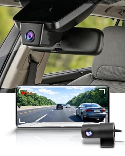 Fitcamx Front 4K+Rear 1080P Dash Cam Adapts for Toyota Corolla 2020-2022 Hybrid & Corolla Hatchback (Gen12), OEM Look, 2 Way HD Video, WiFi & APP, Loop Recording, G-Sensor, Easy to Set, 128GB Card