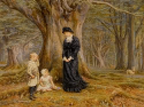 Toile la dame du manoir Helen Allingham pour salon chic