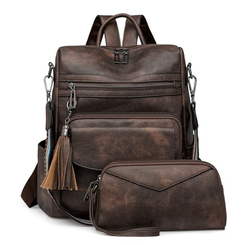 GAEKEAO Backpack Purse for Women Fashion Leather Designer Travel Backpack