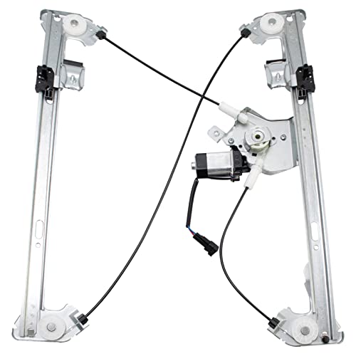 Image of TRQ Rear Driver Side Power Window Motor and Regulator Assembly Power Compatible with 2004 Ford F-150 Crew Cab with New Body Style 2005-08 F-150 Crew Cab 2006-08 Lincoln Mark LT