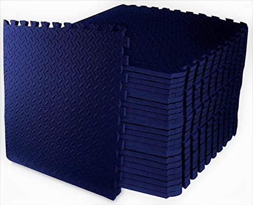 – Gym Flooring Mat, Foam Exercise Mats, Interlocking Puzzle EVA Floor Tiles, Non slip Rubber Cushion For Home Workout, Bonus Adhesives,24"X24"(60x60cm)