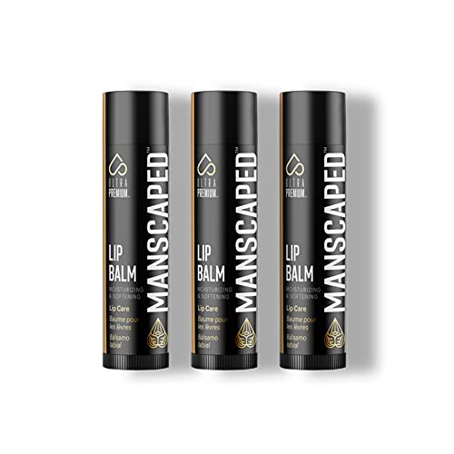 Manscaped® Moisturizing And Soothing Lip Balm, Infused With Vitamin E, Peppermint Oil, And Eucalyptus Oil For Chapped Lips, Matte Finish (3-Pack) #TOP1