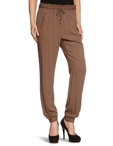 VERO MODA Damen Hose 10089481 Libina NW Loose Pant, Gr. 38/Shorts (M), Braun (CHOCCOLATE CHIP)