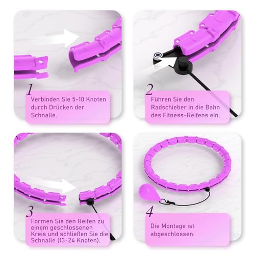Hula hoop intelligent debutant pour affiner la taille 120 cm - 4