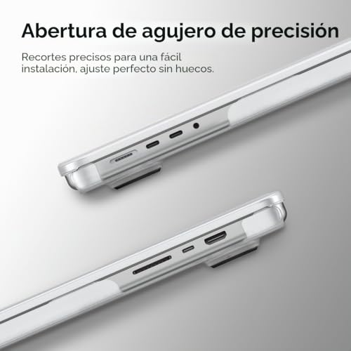 Funda MacBook Pro 16 M5 M4 M3 BlueSwan carcasa rigida anti-rozaduras - Blanco Mate 5