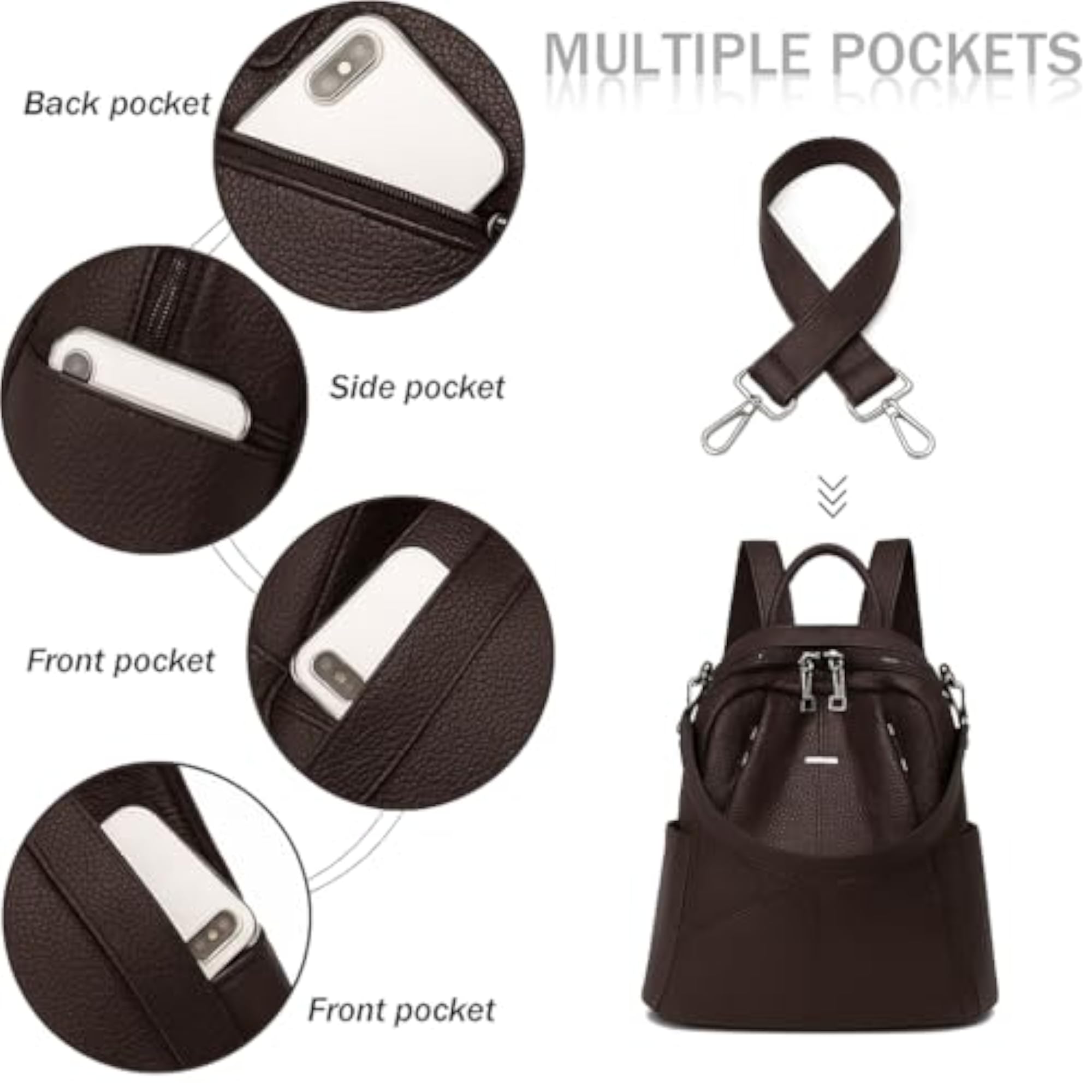 Casual Backpack for Women, Stylish Medium Lightweight Bag