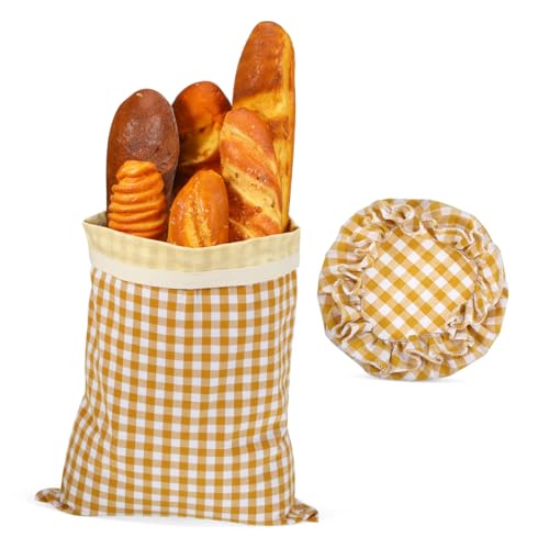Bolsa de pan de cera de abejas de algodón para almacenamiento de pan casero 2