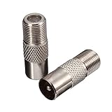 Conexiones: conector de rosca tipo F a adaptador de antena coaxial RF macho. Conector F (hembra).