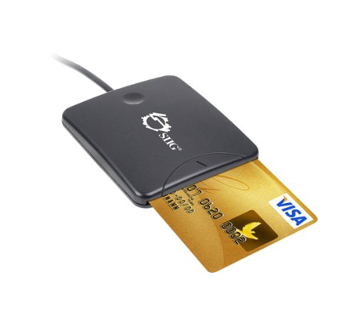 Siig Usb 2.0 Smart Card Reader (Ju-Cr0012-S1),Black #TOP2