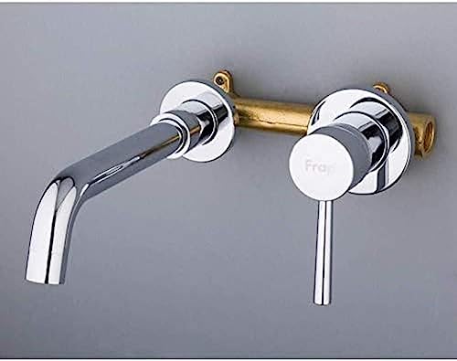Robinet d'évier mural en laiton chrome pour simplifier la vaisselle familiale
