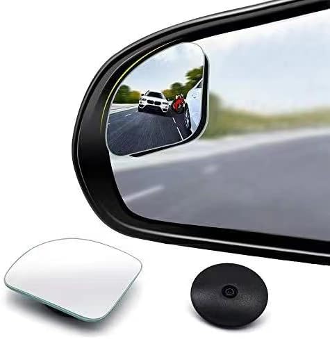 CUNCUI 2pcs Fan Shaped Blind Spot Mirror, 360 Degree Adjustabe HD Glass Blind Spot Mirrors, Frameless Convex Rear View Mirror, for any Car, Van, Suv and Trucks.