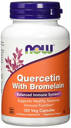 Now Foods | Quercetin mit Bromelain | 120 Kapseln | Vegan | Vegetarisch | hochdosiert | ohne Gentechnik | Glutenfrei | Sojafrei