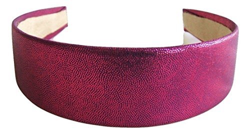 Gifts and Beads | Fuchsia solid, 1 headband for women and girls, handmade in USA, wide hair band, wrapped plastic base, fashion headbands and headwrap for girls, diademas para mujeres.