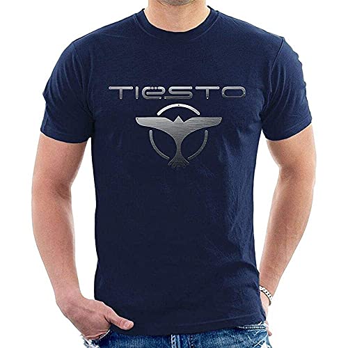 Tiesto Logo Mens T-Shirt Progressive Electro Big Room Trance Dj Dark Blue XXL Cover