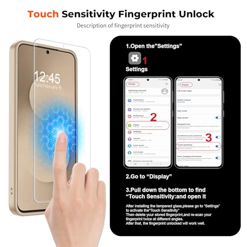 Image of SUPFINE Magnetic for Samsung Galaxy S25 FE Case with Screen Protector, (Built-in Magnets) (Military Grade Drop Protection) Slim Translucent Shockproof Phone Case,Pink Gold