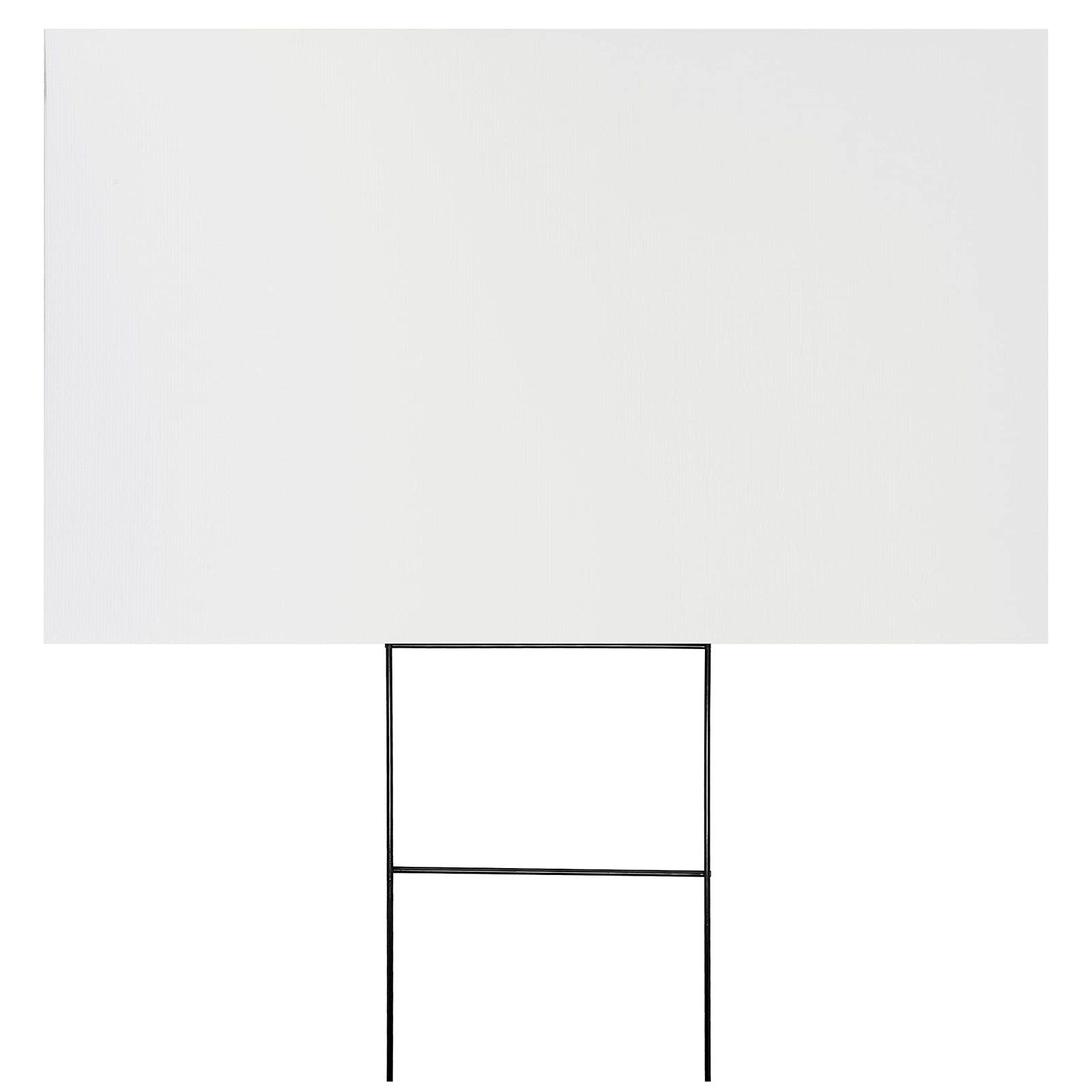 Juvale White Corrugated Plastic Sheets, Blank Yard Sign, Poster Board