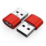 USB C Female to USB Male Adapter,Type C to USB Charger Cable Converter,High-Speed Plug and Play,Compatible with Multiple Devices,2 Pack/Red