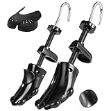 [Zruier] シューズストレッチャー シューキーパー 靴 サイズ調整 靴擦れ 靴ズレ 靴伸ばし フィッター プラスチック 靴広げる道具 2個セット ダボ付 左右兼用 男女兼用 (ブラック, L (25.0~29.0cm))