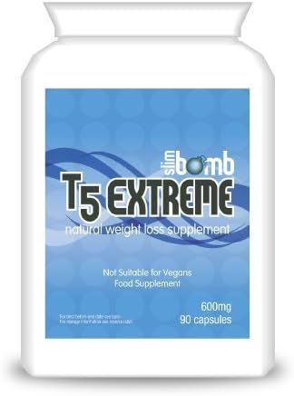 Slim Bomb T5 Extreme - T5 Slimming Pills, T5 Fat Burns by Slim Bomb (1 tub - 90 capsules)