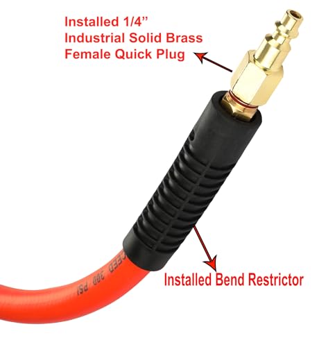 Manguera de aire YOTOO para compresor de tornillo tubo neumático flexible de 1/4 6