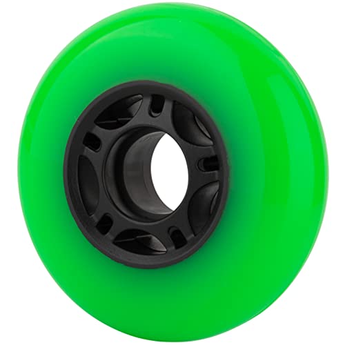 Wheelcome 4-Pack Inline Skate Wheels 64Mm/70Mm/72Mm/76Mm/80Mm 85A Indoor Outdoor Inline Replacement Wheels For Blades Roller Hockey Skates, Caster Board, Luggage, Training, Scooter, Etc (Green, 64Mm) #TOP4