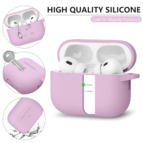 Image of Ljusmicker for AirPods Pro Case Cover with Cleaner Kit,Light Lilac