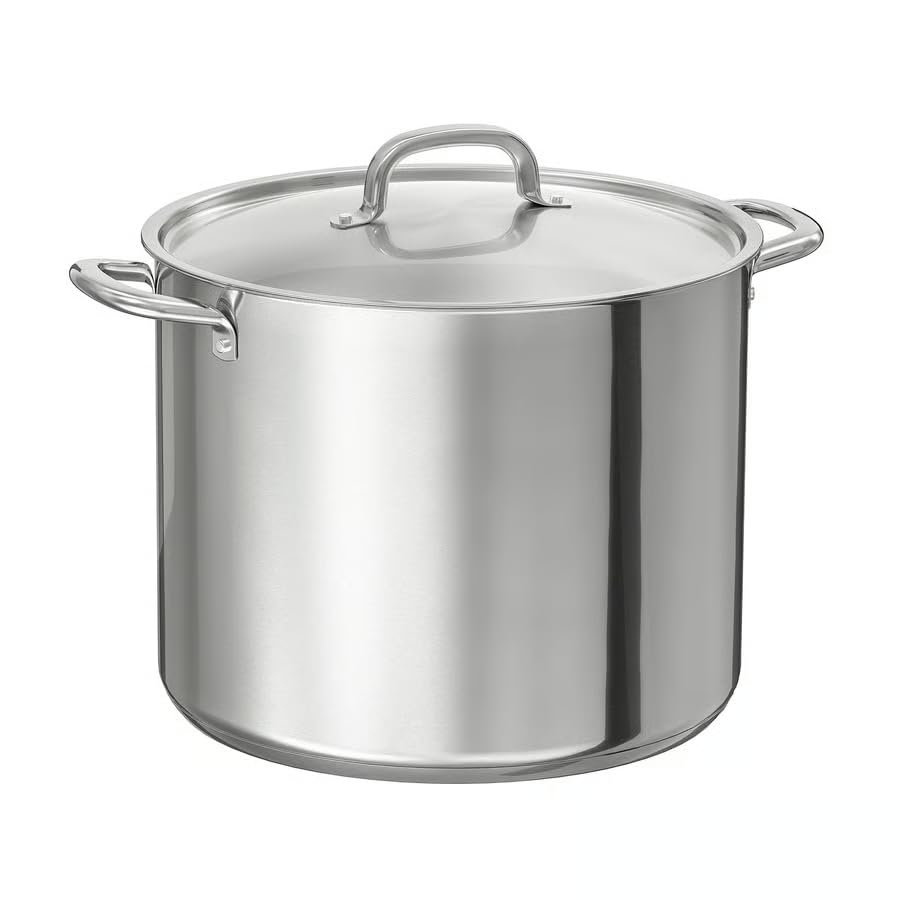Image of 365+ Pot with Lid, Stainless Steel, 15 L, 29 cm Diameter, Oven-Safe, Compatible with All Hobs Including Induction