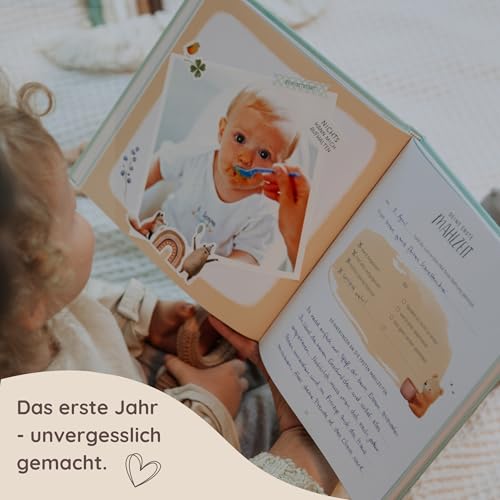 Rabano Mein Erstes Jahr Babyalbum | Hochwertiges Fotoalbum Baby Geschenk – Ansicht 2