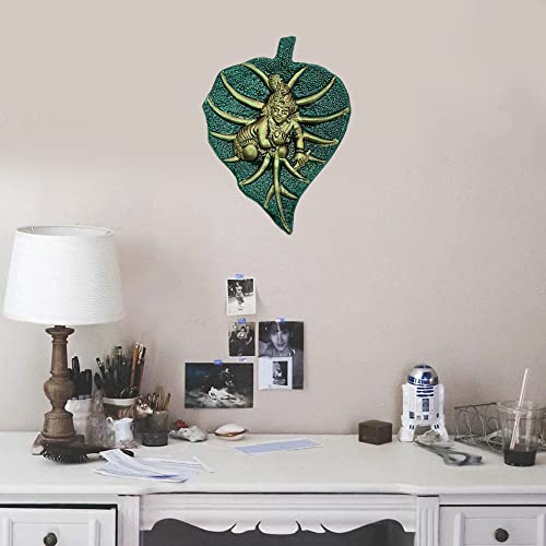 Wonder Care WC_Lord Krishna Statue Krishna Metal Idol Figurine-Krishna God of Love and Divine Joy-Murlidhar Krishna Idol for Indian Religious Festival- Home Decor Item (Leaf Krishna) - Image 4