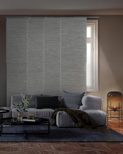 GoDear Design Cordless 99.99% Blackout Adjustable Vertical Blinds, Sliding Glass