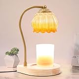 CABRHEART Candle Warmer Lamp with Timer, Dimmable Electric Candle Warmer Melter, Small & Large Jar F