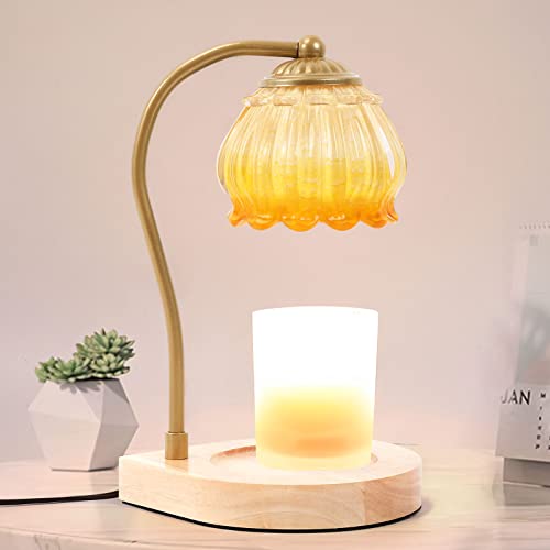 Cabrheart Candle Warmer Lamp With Timer, Dimmable Electric Candle Warmer Melter, Small & Large Jar Fragrance Candle Holders For Home Decoration Gift, Bright-Orange #TOP3