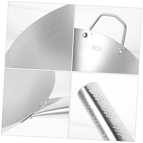 Wok de acero inoxidable antiadherente 12 pulgadas miniatura 2