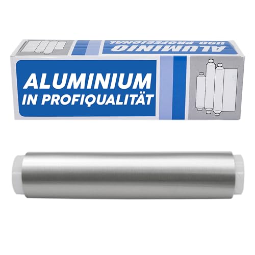 Zenic | Alufolie Extra Stark | 30 cm Breite & 1,1 kg Profi-Rolle | Hochwertige Aluminiumfolie für Strähnen, Catering, Lebensmittelindustrie & Camping
