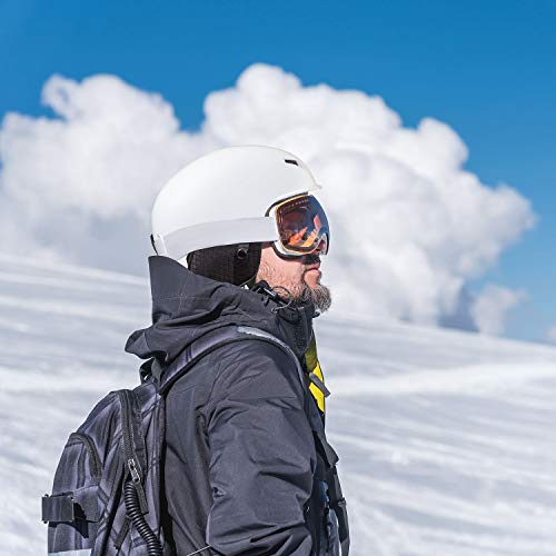 NHH Ski Snowboard Helmet - Skateboard Helmet, 2 Sets of Liners for Kids Youth and Adults Sports (M, White)